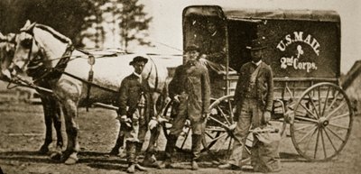 Second Corps Mail Wagon, 1861-65 by Mathew B. Brady